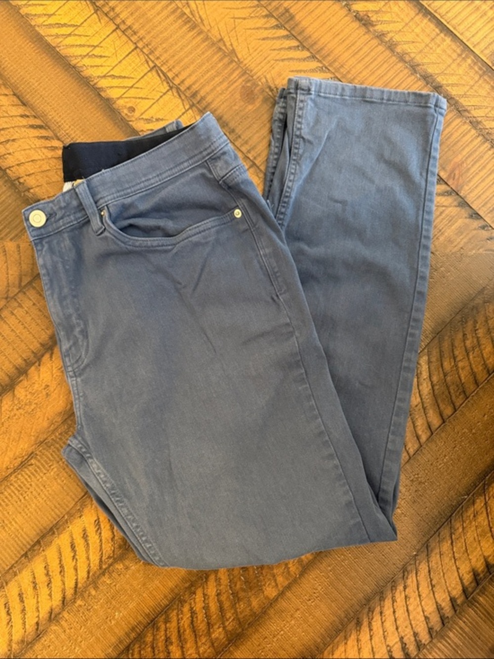Men's Slim Fit Chino Pants in Slate Blue